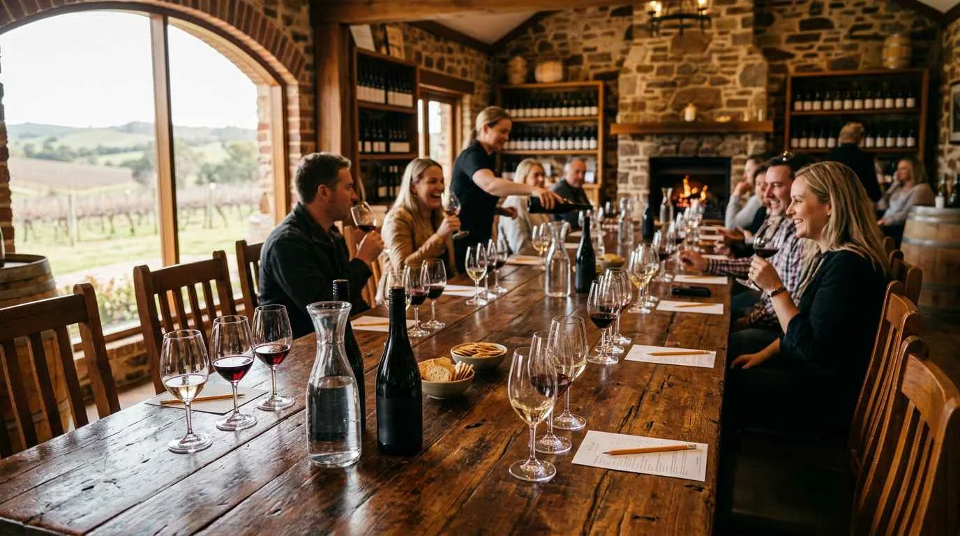 Hunter Valley vines at sunset